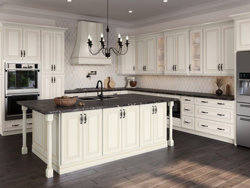 Casselberry Antique White cabinet from Framed Capital Collection