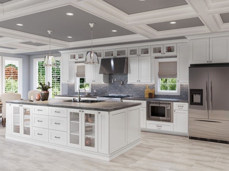 Shaker White cabinet from Framed Capital Collection