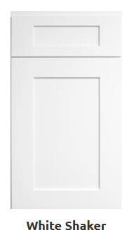 White Shaker door swatch