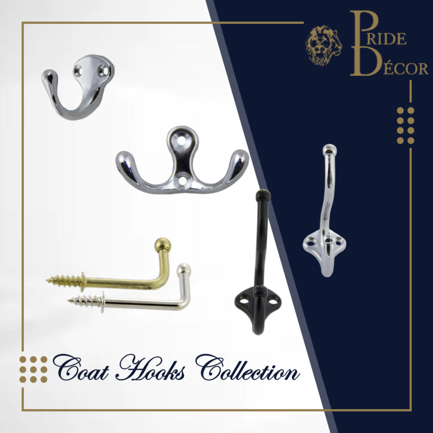 Coat Hooks — decorative cabinet hardware collection by Pride Industrial