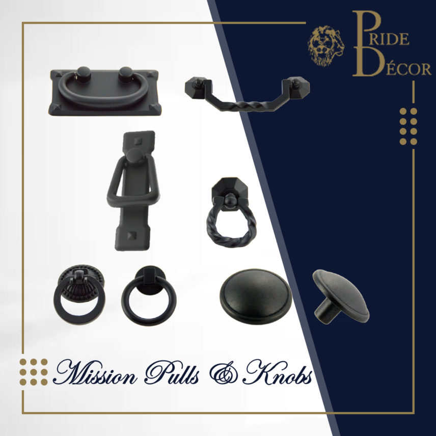 Mission Pulls & Knobs — decorative cabinet hardware collection by Pride Industrial