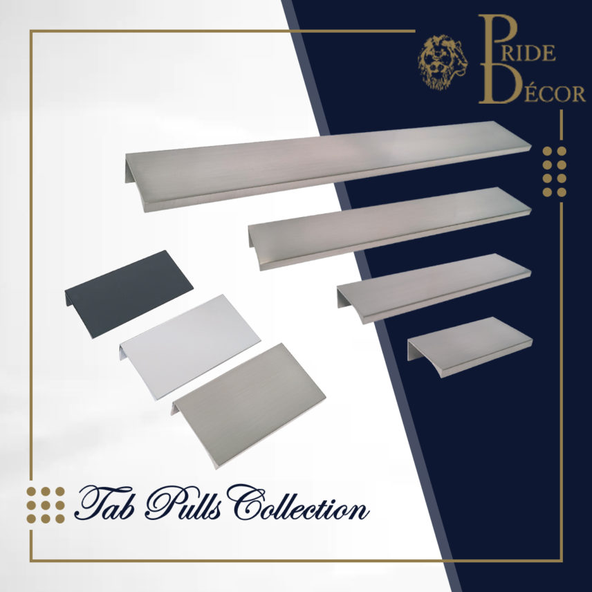 Tab Pulls — decorative cabinet hardware collection by Pride Industrial