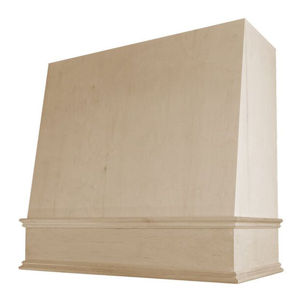 Angled Classic Trim wood range hood by Diamond Series