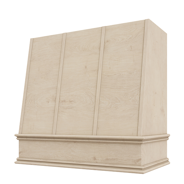 Angled with Strapping Flat Trim wood range hood by Diamond Series