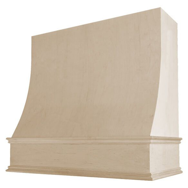 Sloped Classic Trim wood range hood by Diamond Series