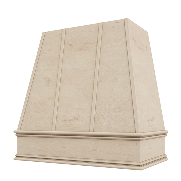 Tapered with Strapping Flat Trim wood range hood by Diamond Series